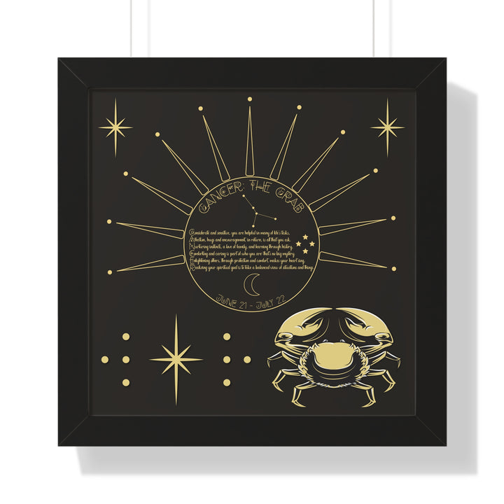 Written in the Stars Framed Acrostic Poem Print - Cancer