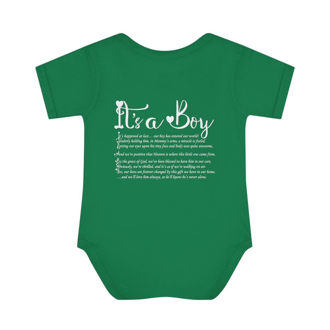 Baby Steps "It's a Boy" Acrostic Poem Bodysuit - Ducky Design