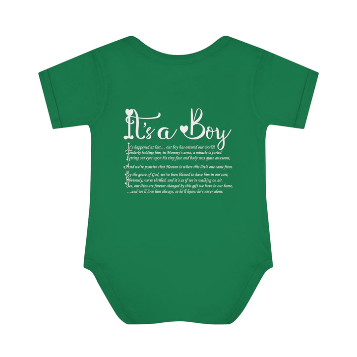 Baby Steps "It's a Boy" Acrostic Poem Bodysuit - Ducky Design