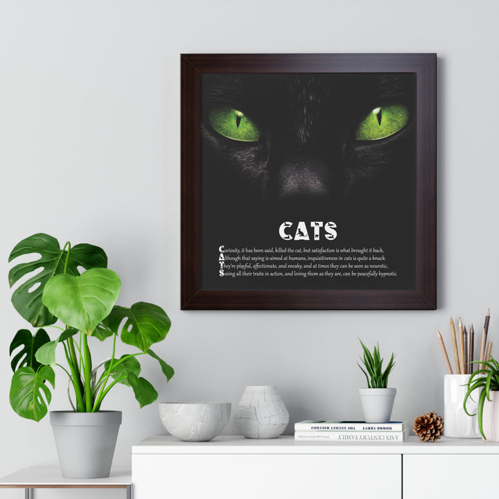 It's Just a Phrase "Cats" Framed Acrostic Poem Print