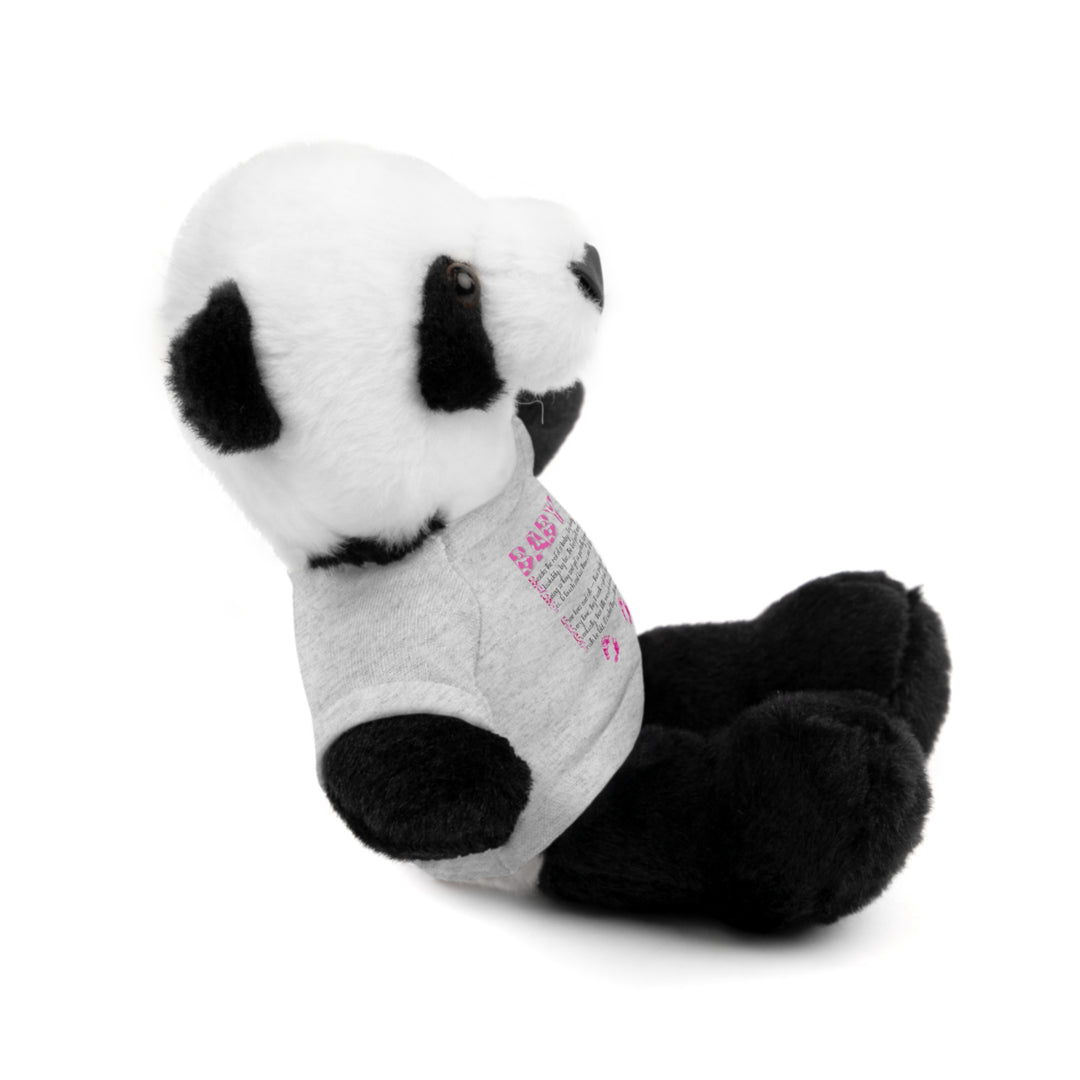 Baby Feet Acrostic Poem Stuffed Animals with Tee - Pink Camo