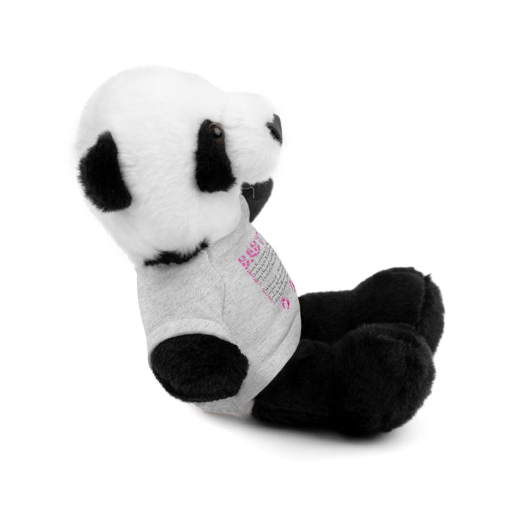 Baby Feet Acrostic Poem Stuffed Animals with Tee - Pink Camo