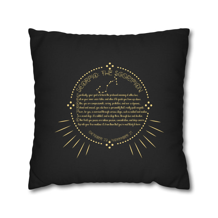 Scorpio Acrostic Poem Pillow Cover