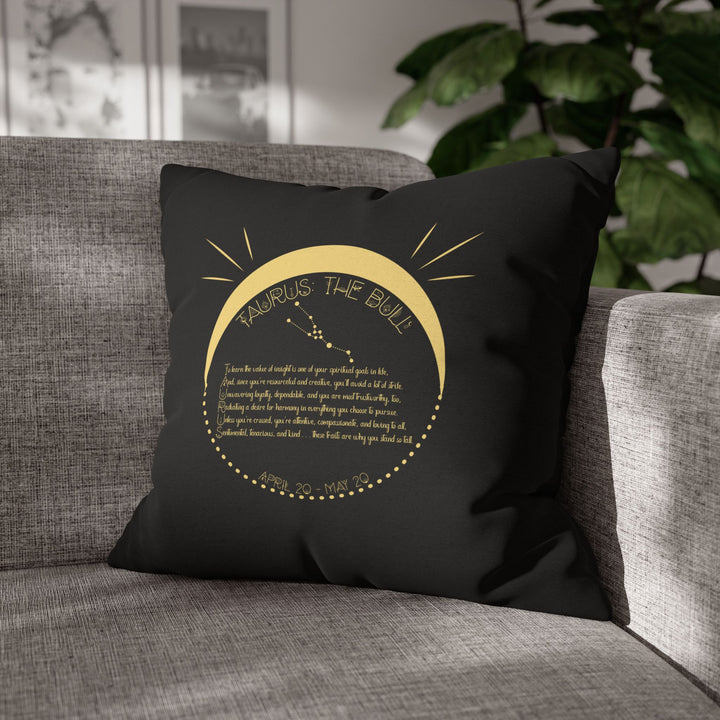 Taurus Acrostic Poem Pillow Cover