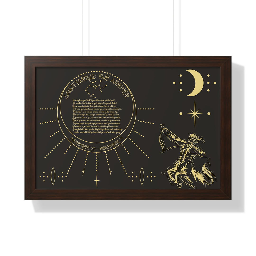 Written in the Stars Framed Acrostic Poem Print - Sagittarius