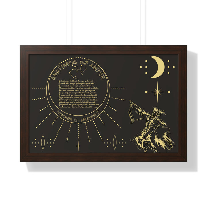 Written in the Stars Framed Acrostic Poem Print - Sagittarius