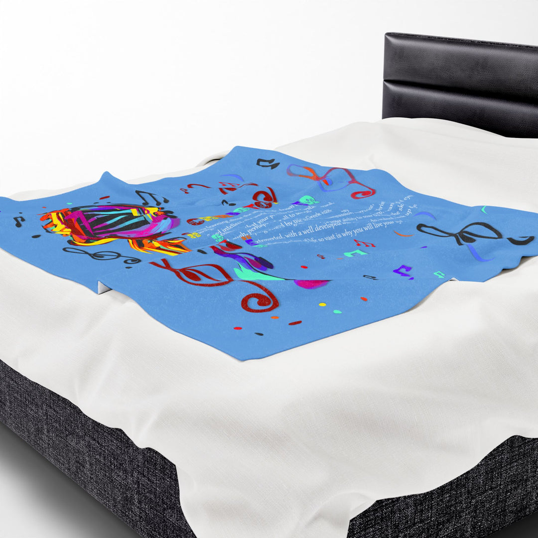 Namesakes Acrostic Poem on Velveteen Plush Blanket