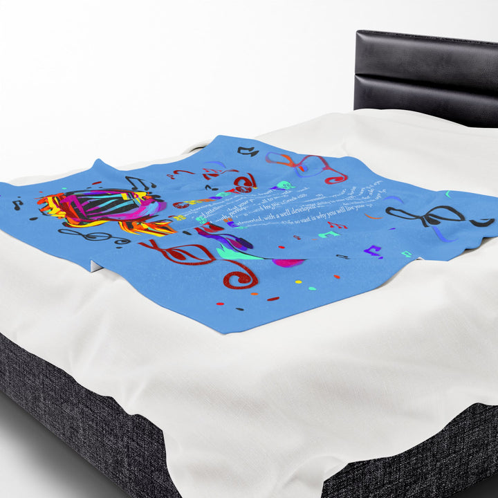 Namesakes Acrostic Poem on Velveteen Plush Blanket