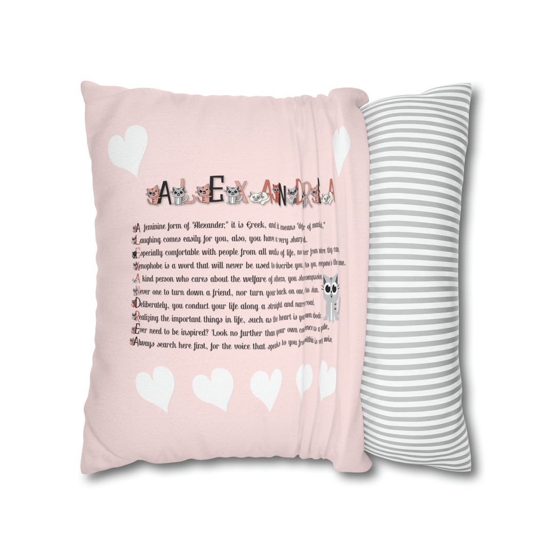 Namesakes Pillow Case Cover - Kitty Design