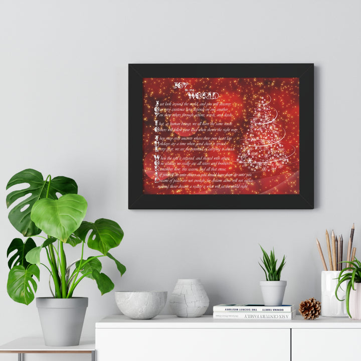 It's Just a Phrase "Joy to the World" Framed Acrostic Poem Print