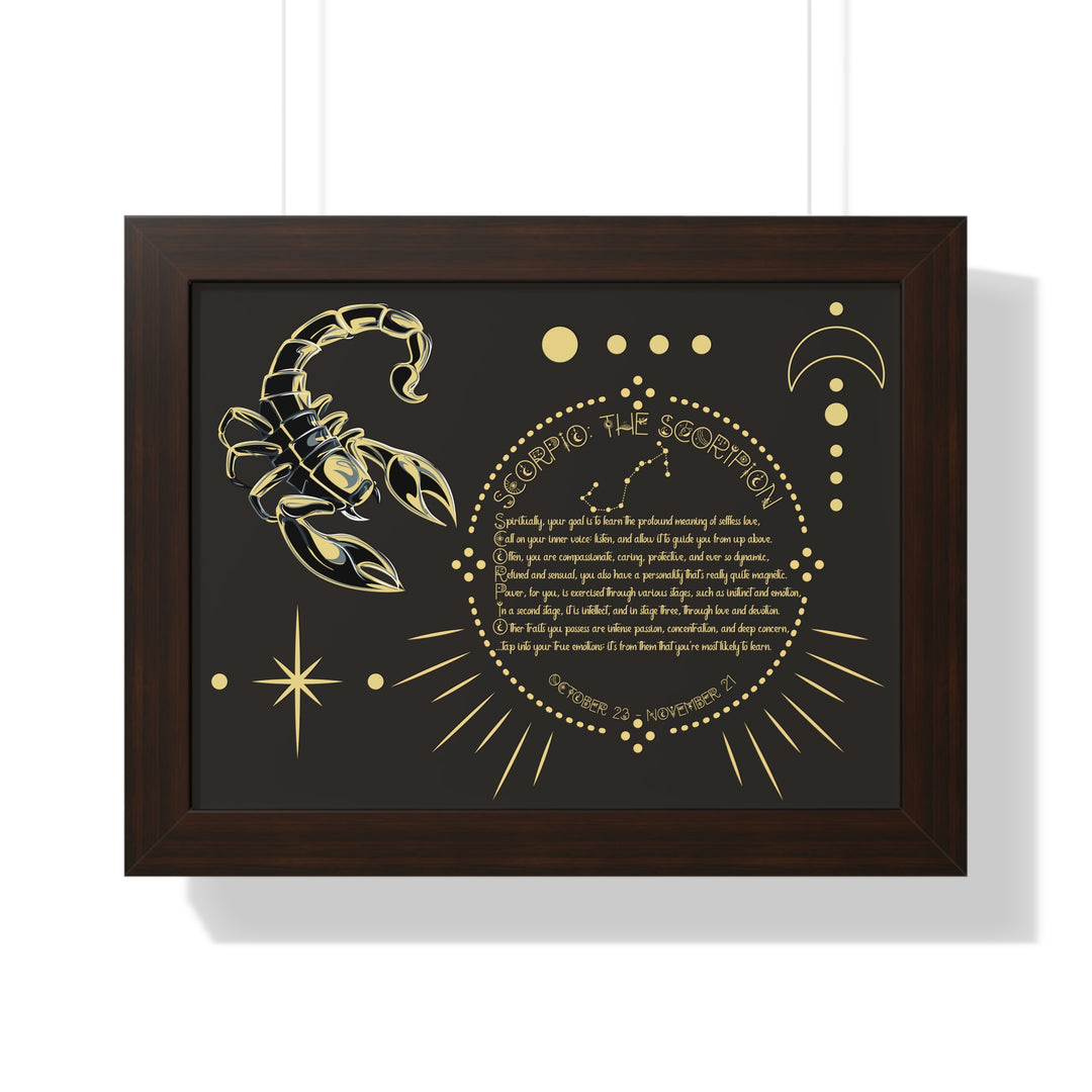 Written in the Stars Framed Acrostic Poem Print - Scorpio