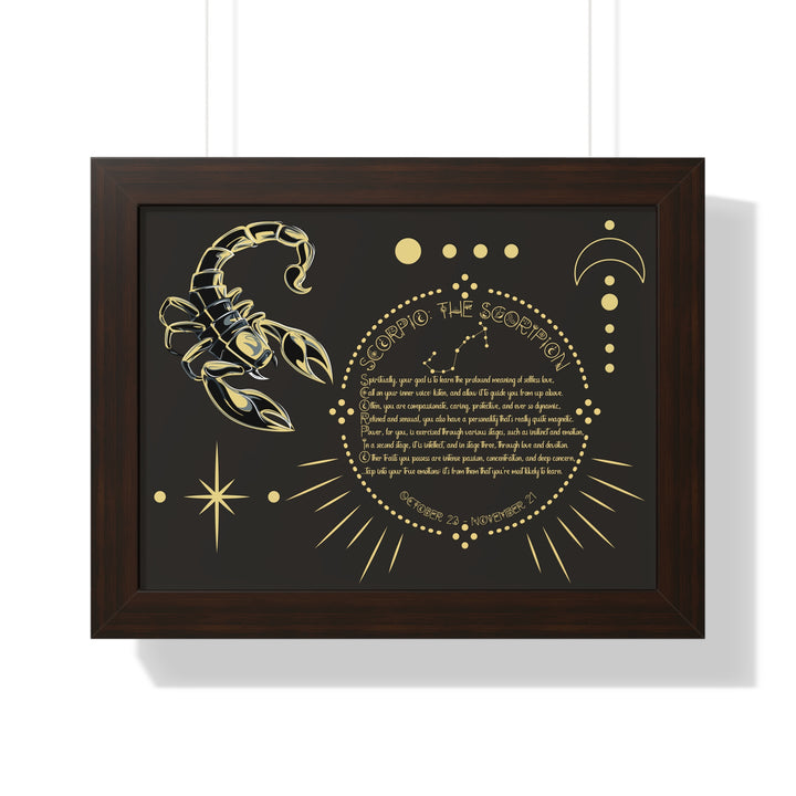Written in the Stars Framed Acrostic Poem Print - Scorpio