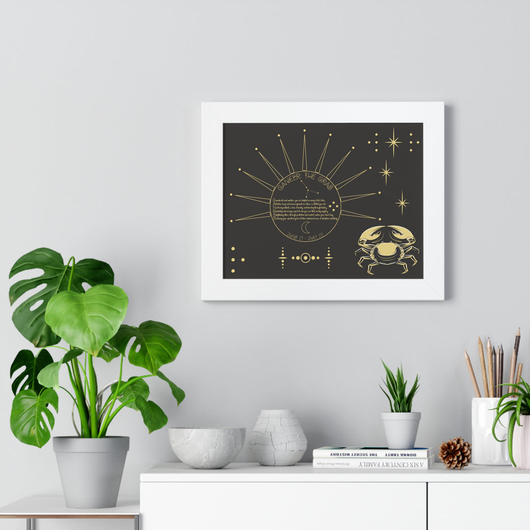 Written in the Stars Framed Acrostic Poem Print - Cancer