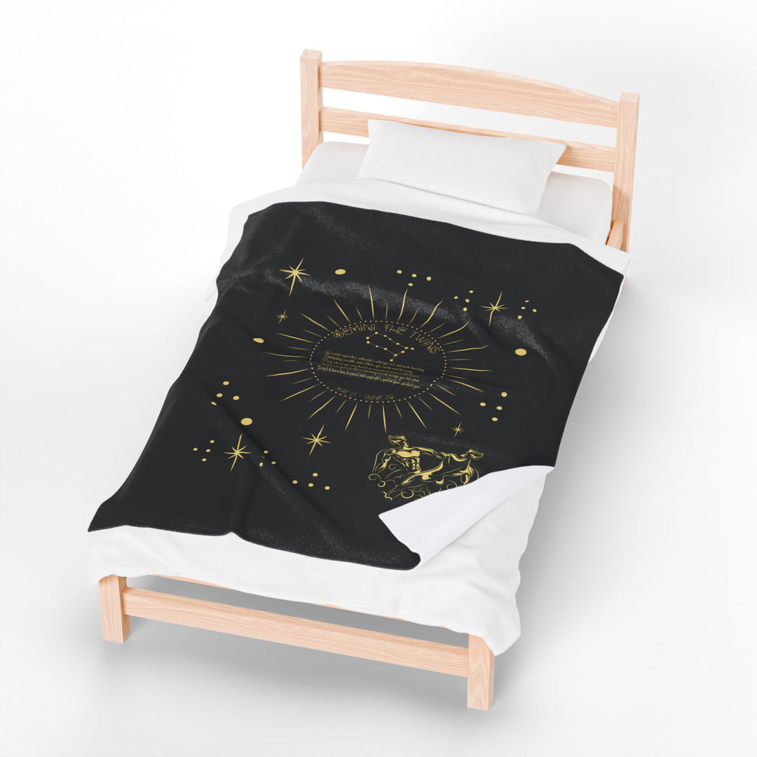 Gemini Acrostic Poem Velveteen Blanket