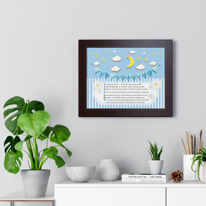 Baby Steps "It's a Boy" Framed Print Collection - No Personalization