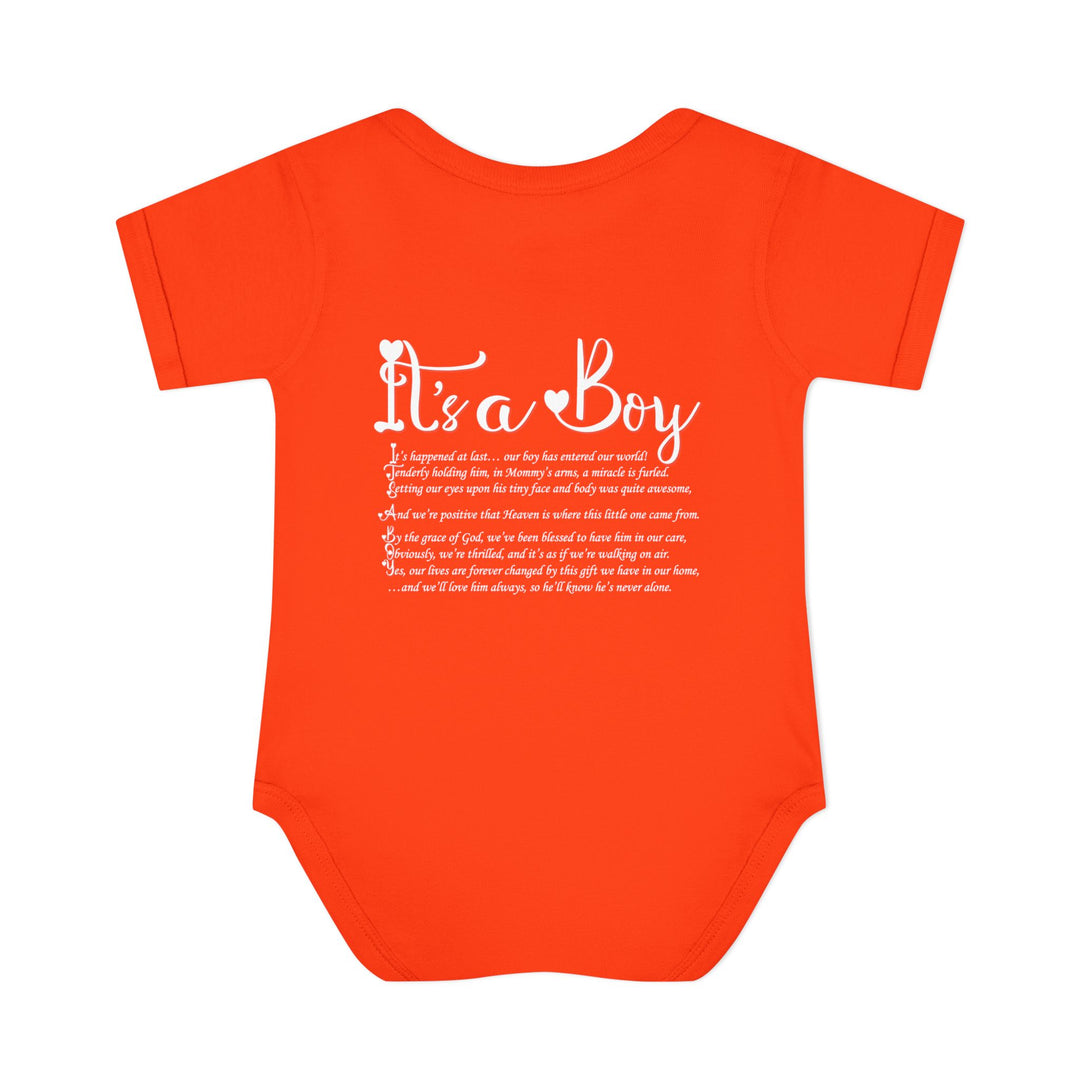 It's a Boy Acrostic Poem Baby Bodysuit - Ducky Design