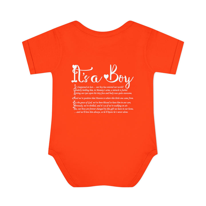 It's a Boy Acrostic Poem Baby Bodysuit - Ducky Design