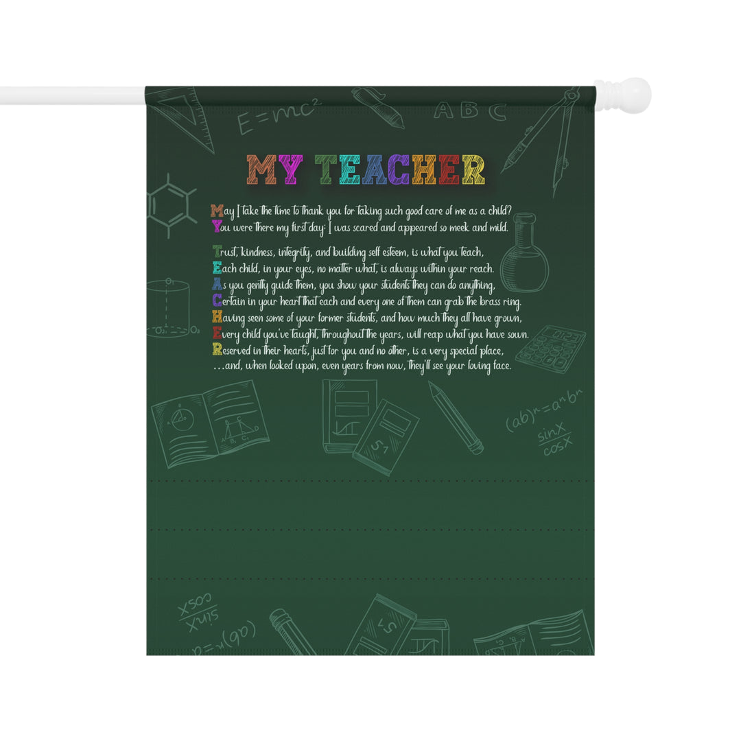 CHANGE GRAPHIC My Teacher  Acrostic Poem outdoor/Garden Banner