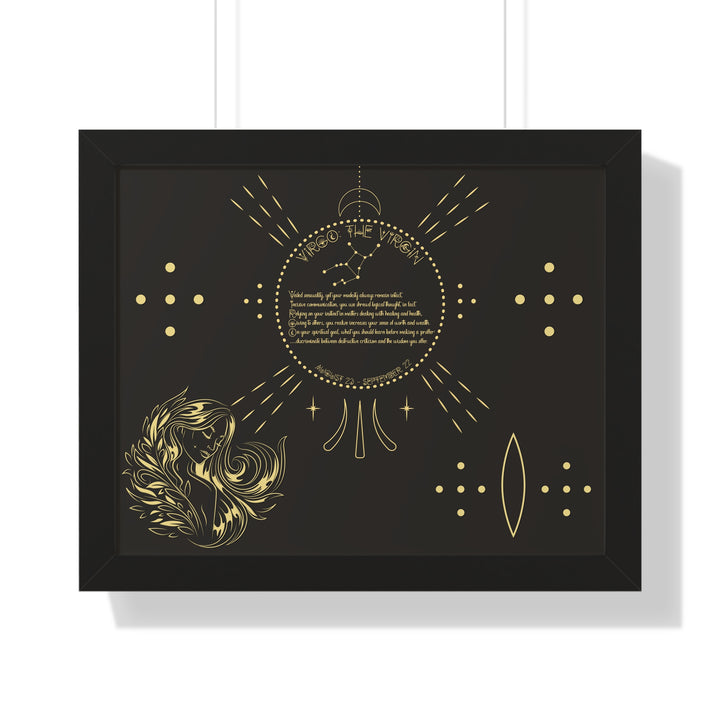 Written in the Stars Framed Acrostic Poem Print - Virgo