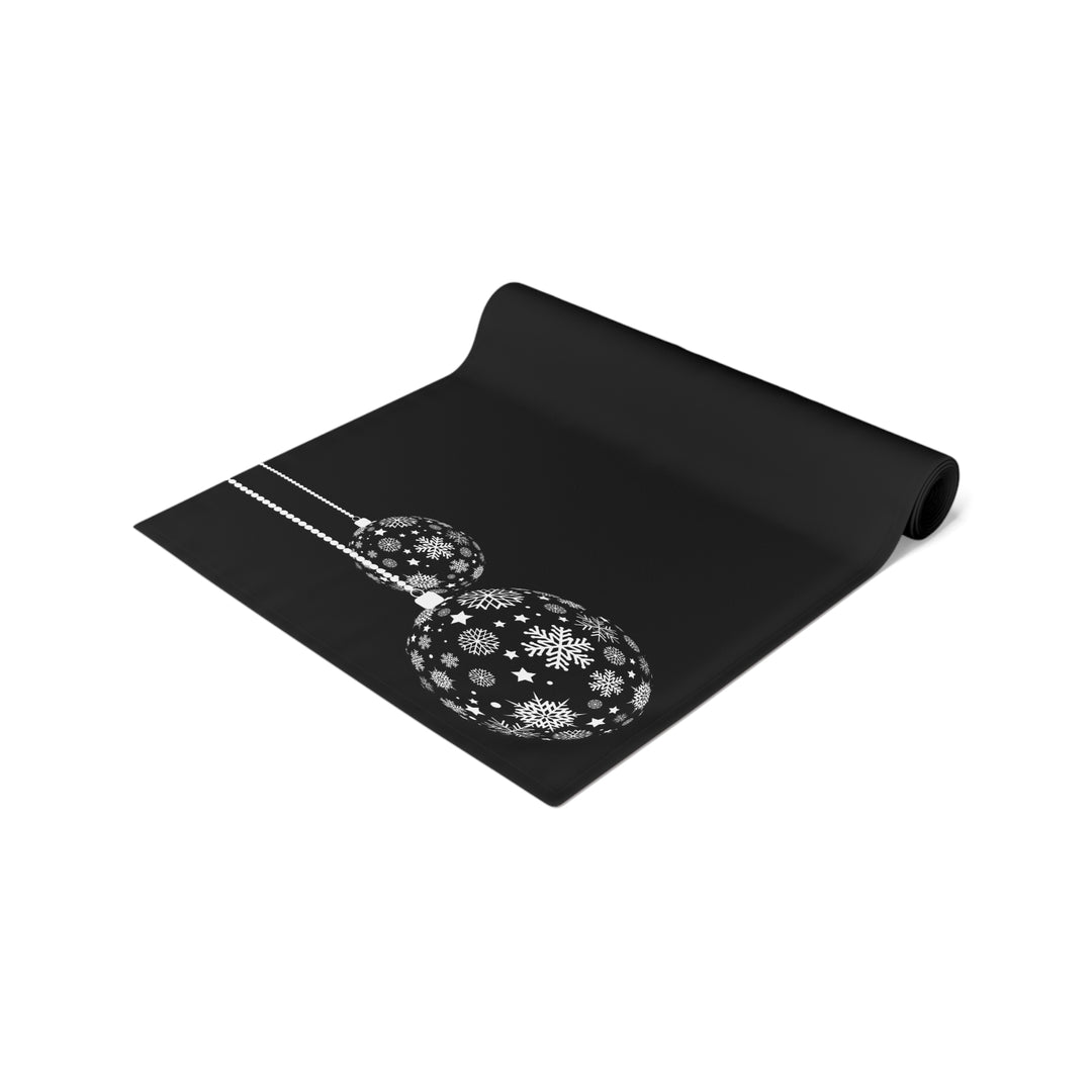 Happy Holidays Acrostic Poem Table Runner - Black-Ornaments
