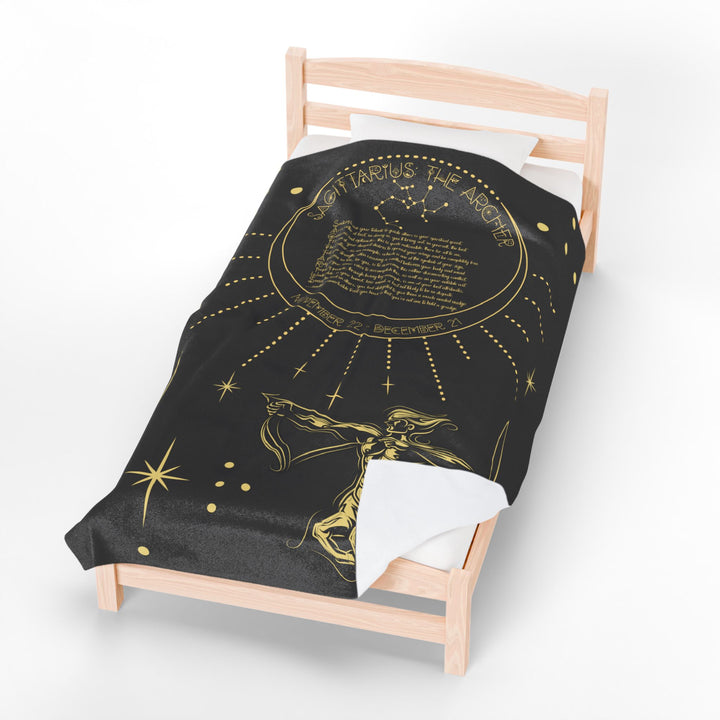 Sagittarius Acrostic Poem Velveteen Blanket