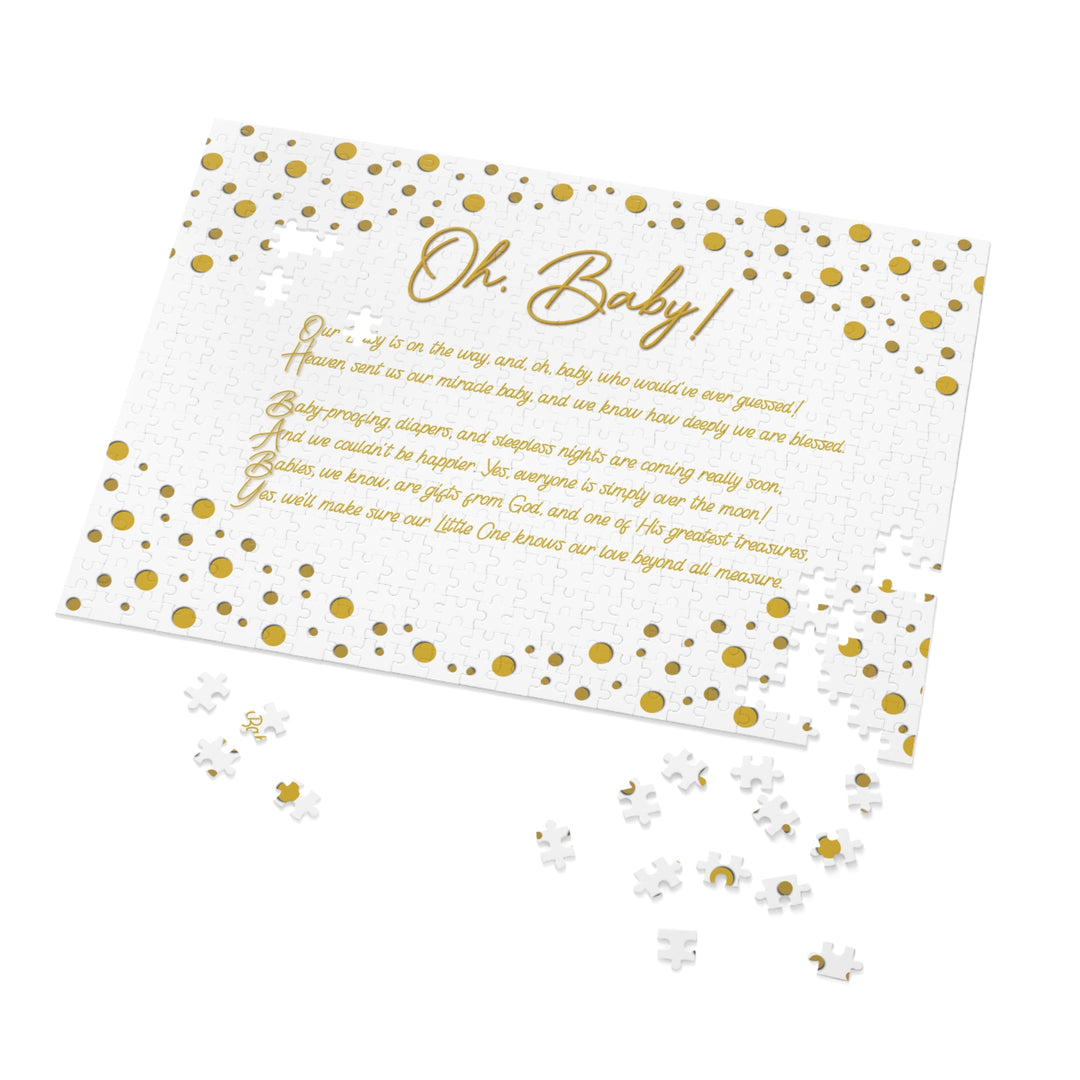 Oh, Baby! Acrostic Poem Jigsaw Puzzle - No Personalization - Tin Box