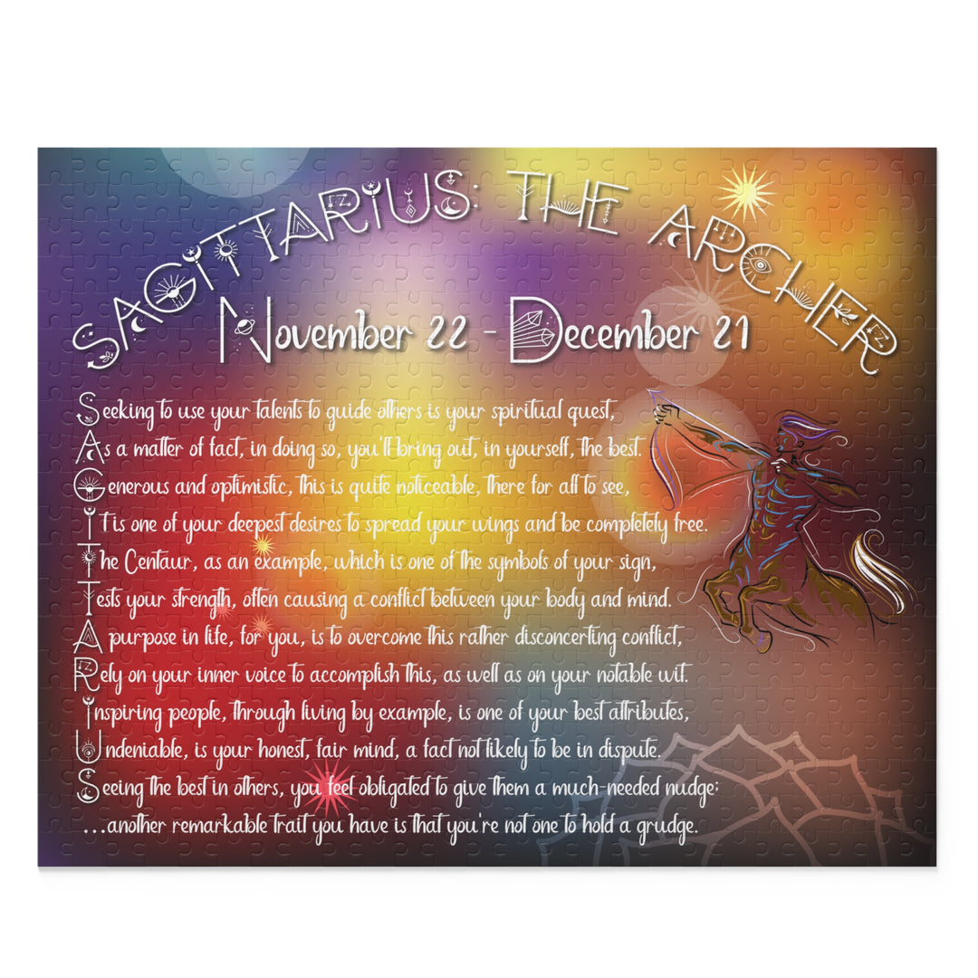 Sagittarius Acrostic Poem Puzzle - Beams