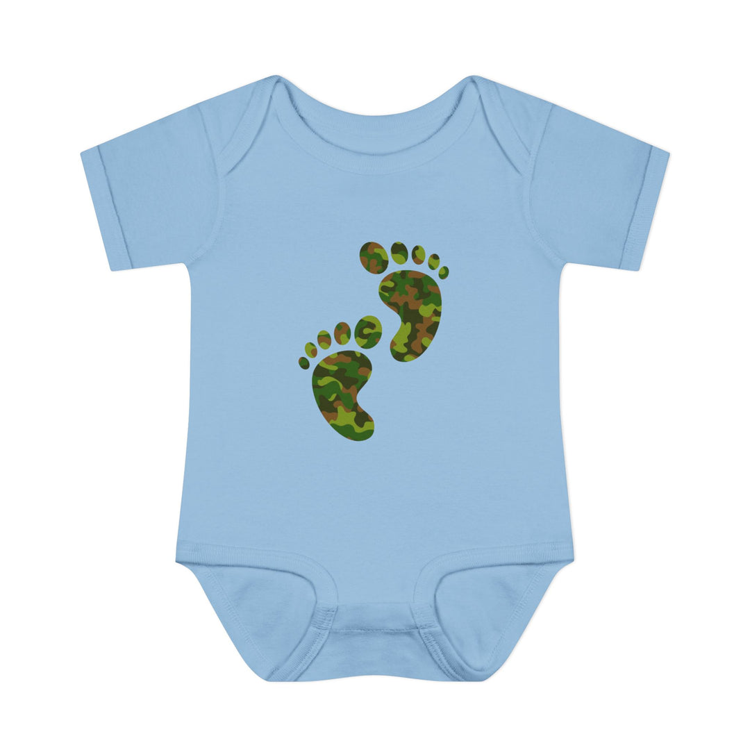 Baby Feet Acrostic Poem Baby Bodysuit - Camo