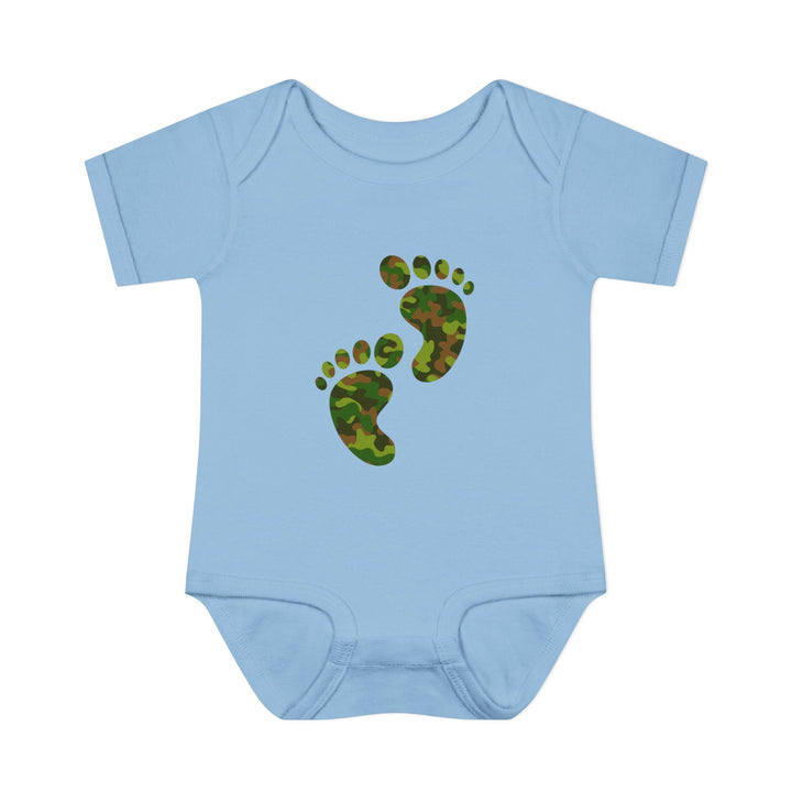 Baby Feet Acrostic Poem Baby Bodysuit - Camo