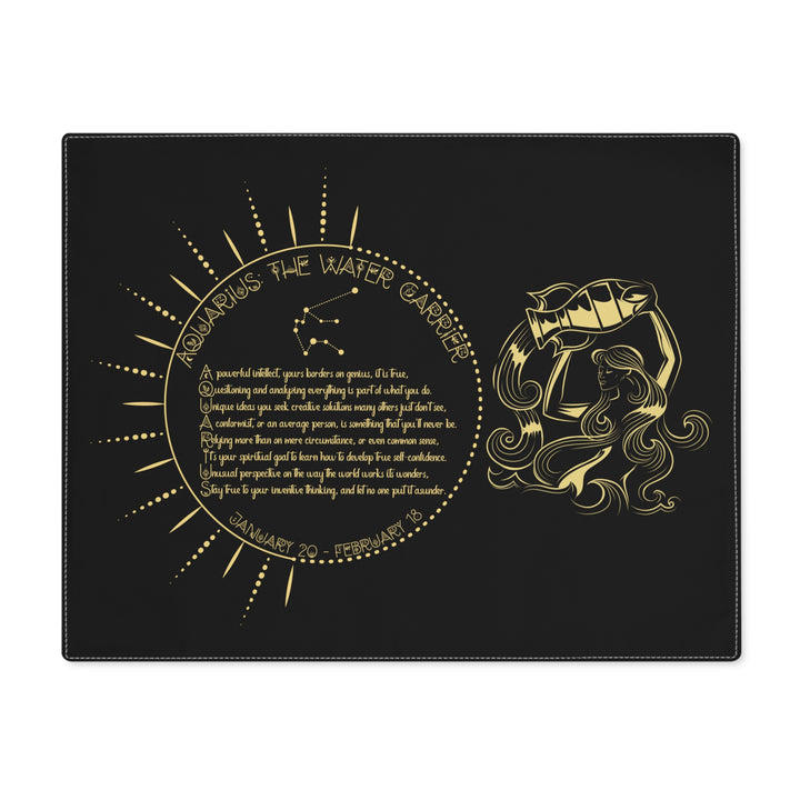 Aquarius Acrostic Poem Charming Celestial Placemat