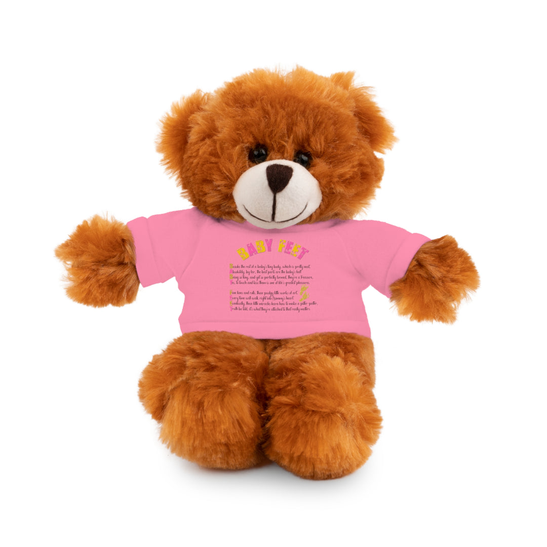 Baby Feet Acrostic Poem Stuffed Animals with Tee - Baby Feet - Gold Footprints