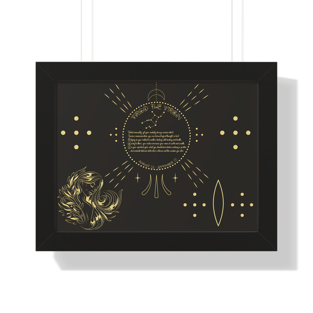 Written in the Stars Framed Acrostic Poem Print - Virgo