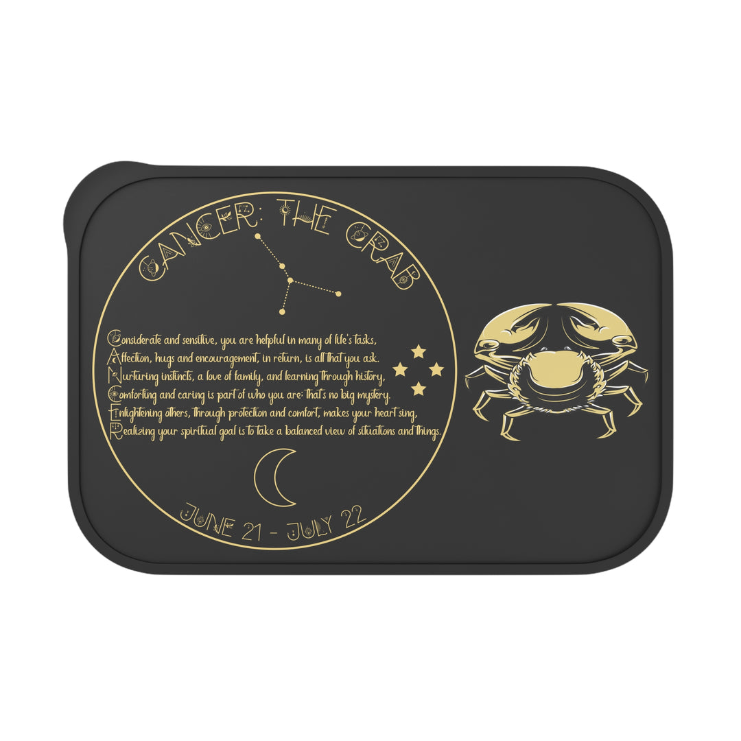 Cancer Acrostic Poem Bento Lunch Box - Black
