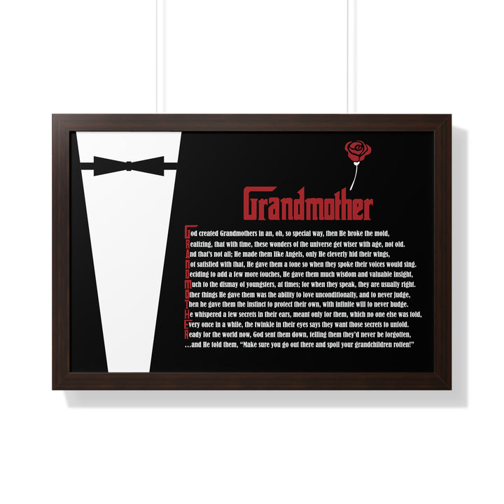 "Grandmother" Framed Acrostic Poem Print
