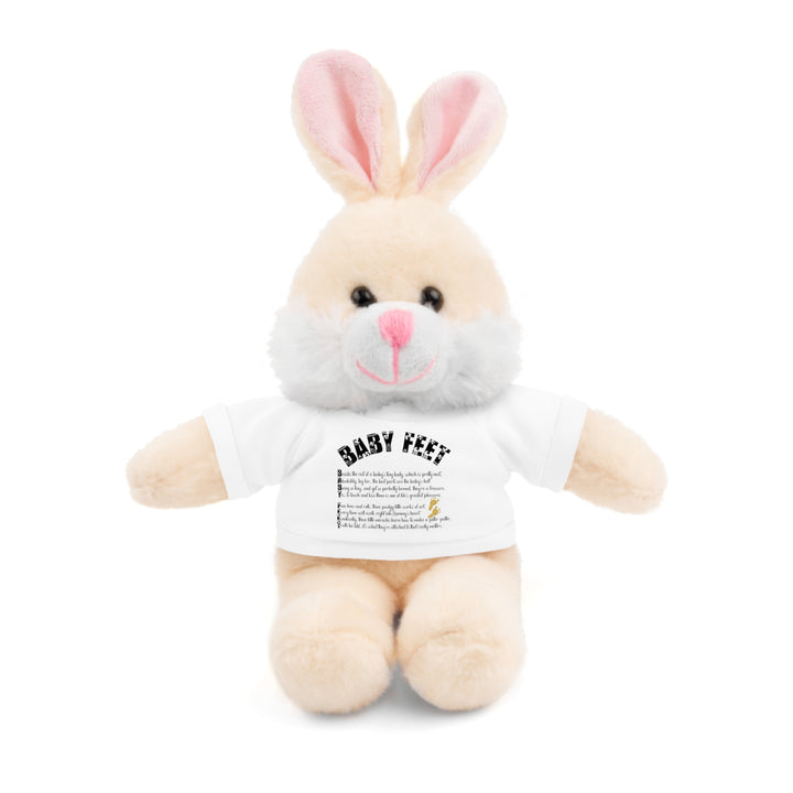 Baby Feet Acrostic Poem Stuffed Animals with Tee - Baby Feet - Gold Footprints