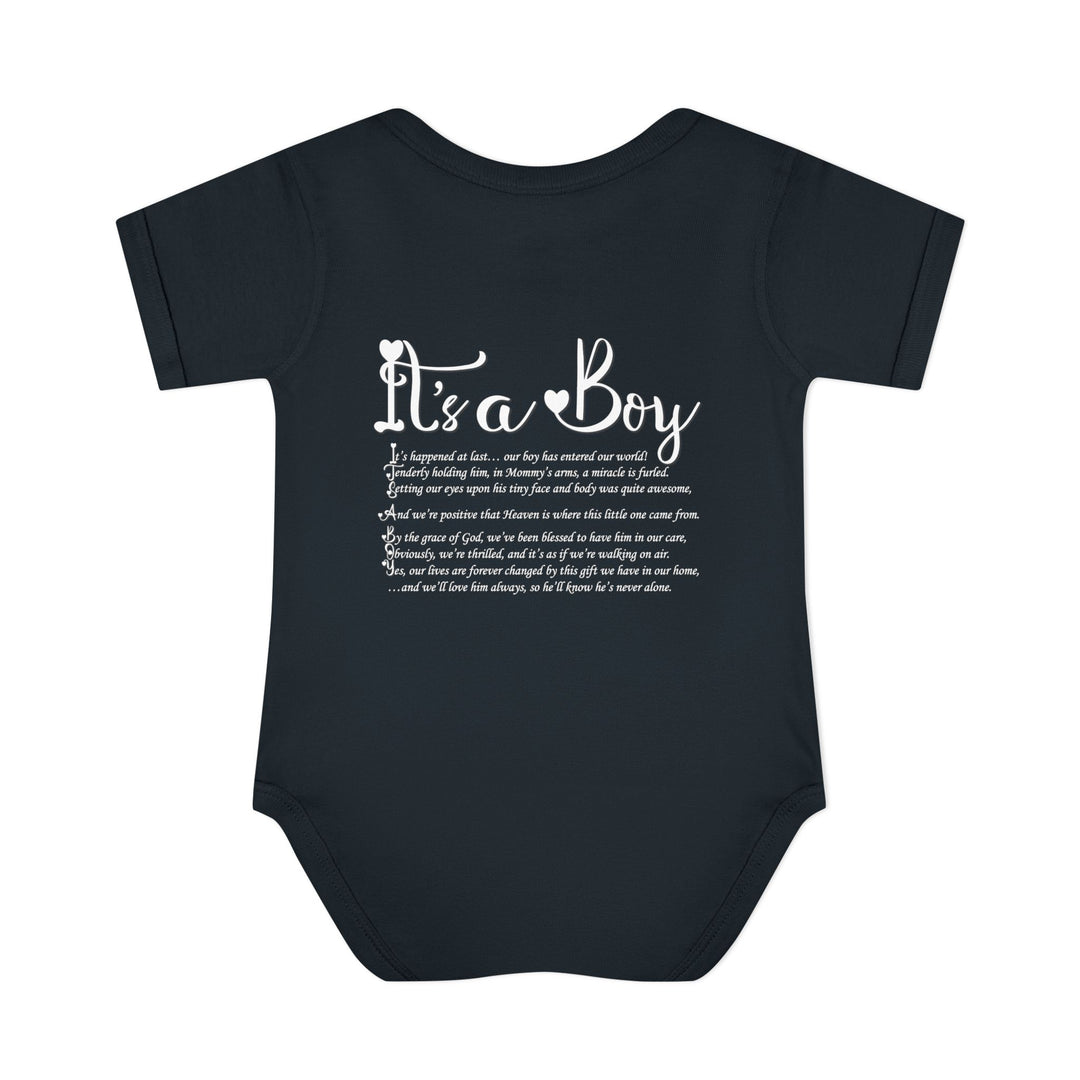 It's a Boy Acrostic Poem Baby Bodysuit - Ducky Design