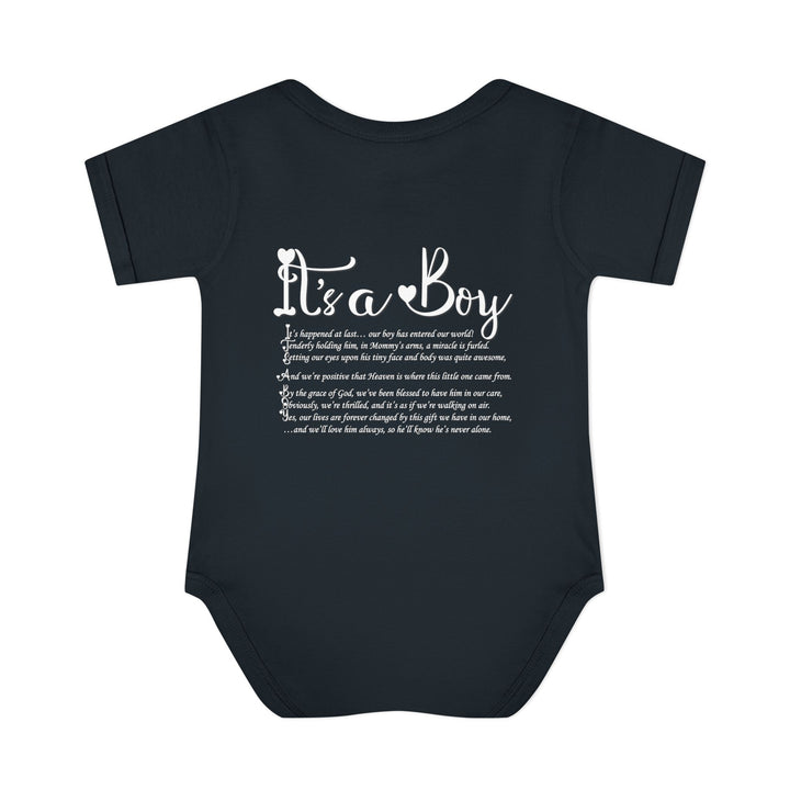 It's a Boy Acrostic Poem Baby Bodysuit - Ducky Design