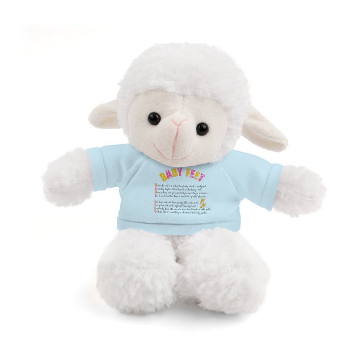 Baby Feet Acrostic Poem Stuffed Animals with Tee - Baby Feet - Gold Footprints