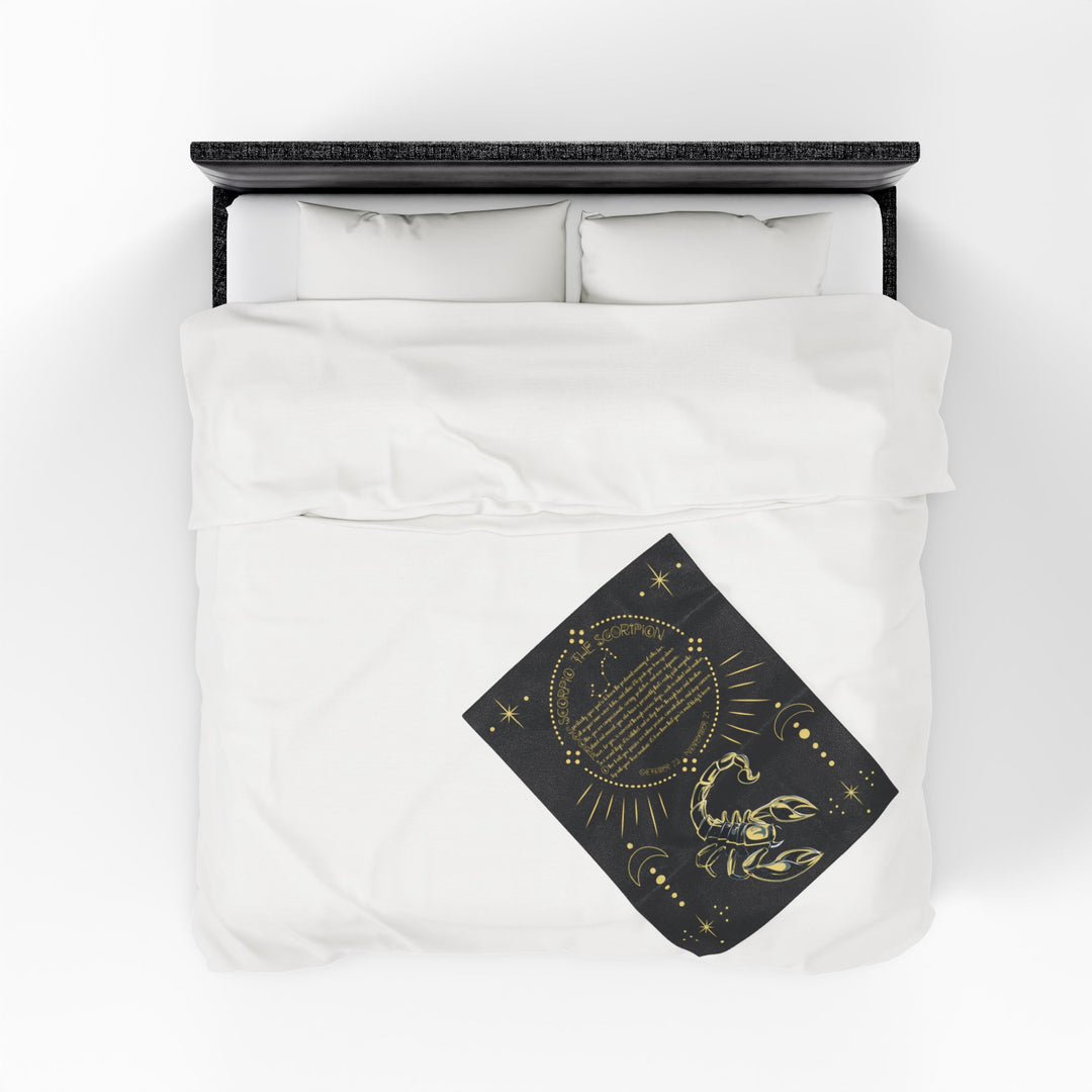 Scorpio Acrostic Poem Velveteen Blanket