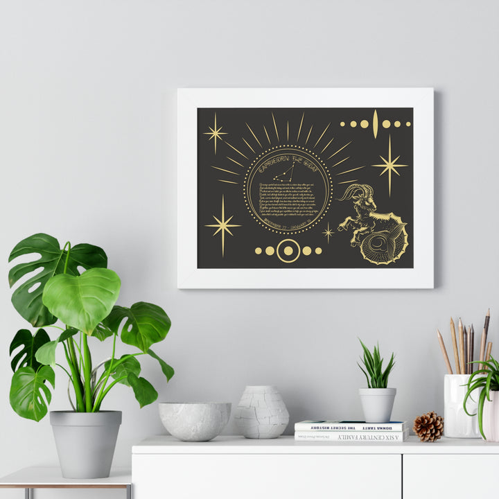 Written in the Stars Framed Horizontal Acrostic Poem Print - Capricorn