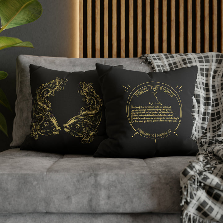 Written in the Stars Pillowcase/Cover Spelling Out "Pisces"