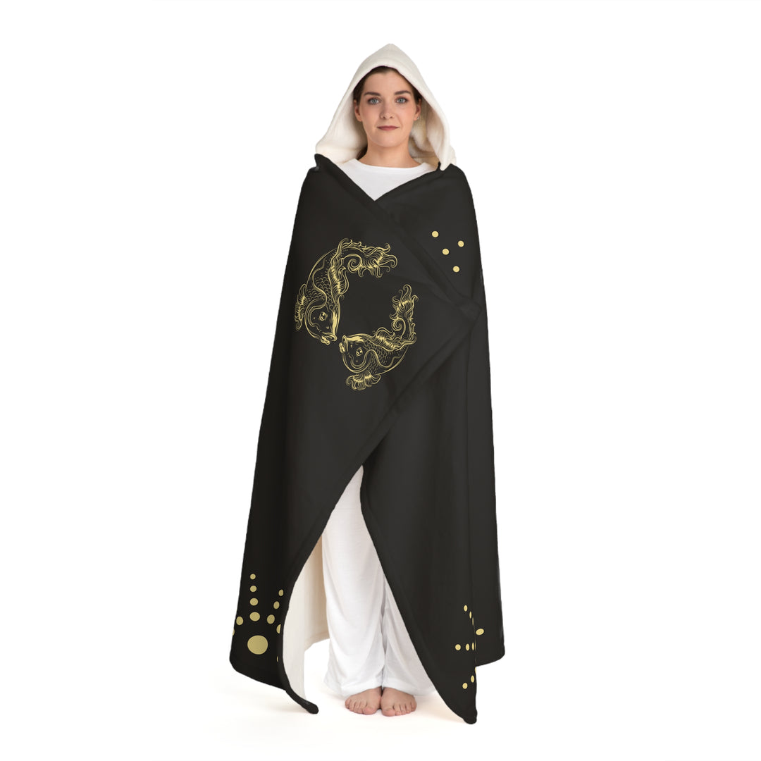 Pisces Acrostic Poem Sherpa Hooded Blanket