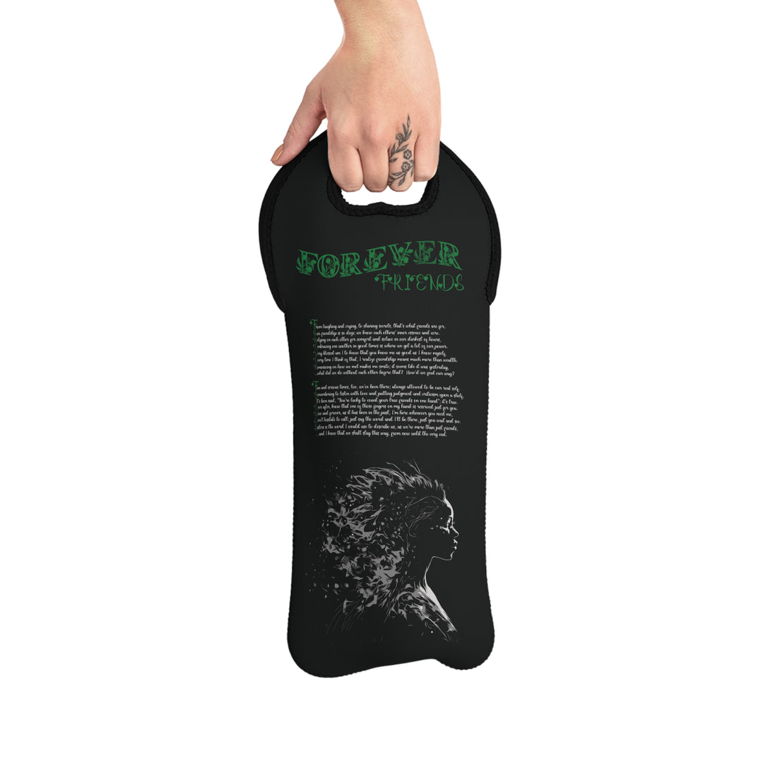 Forever Friends Acrostic Poem Wine Tote Bag - 3