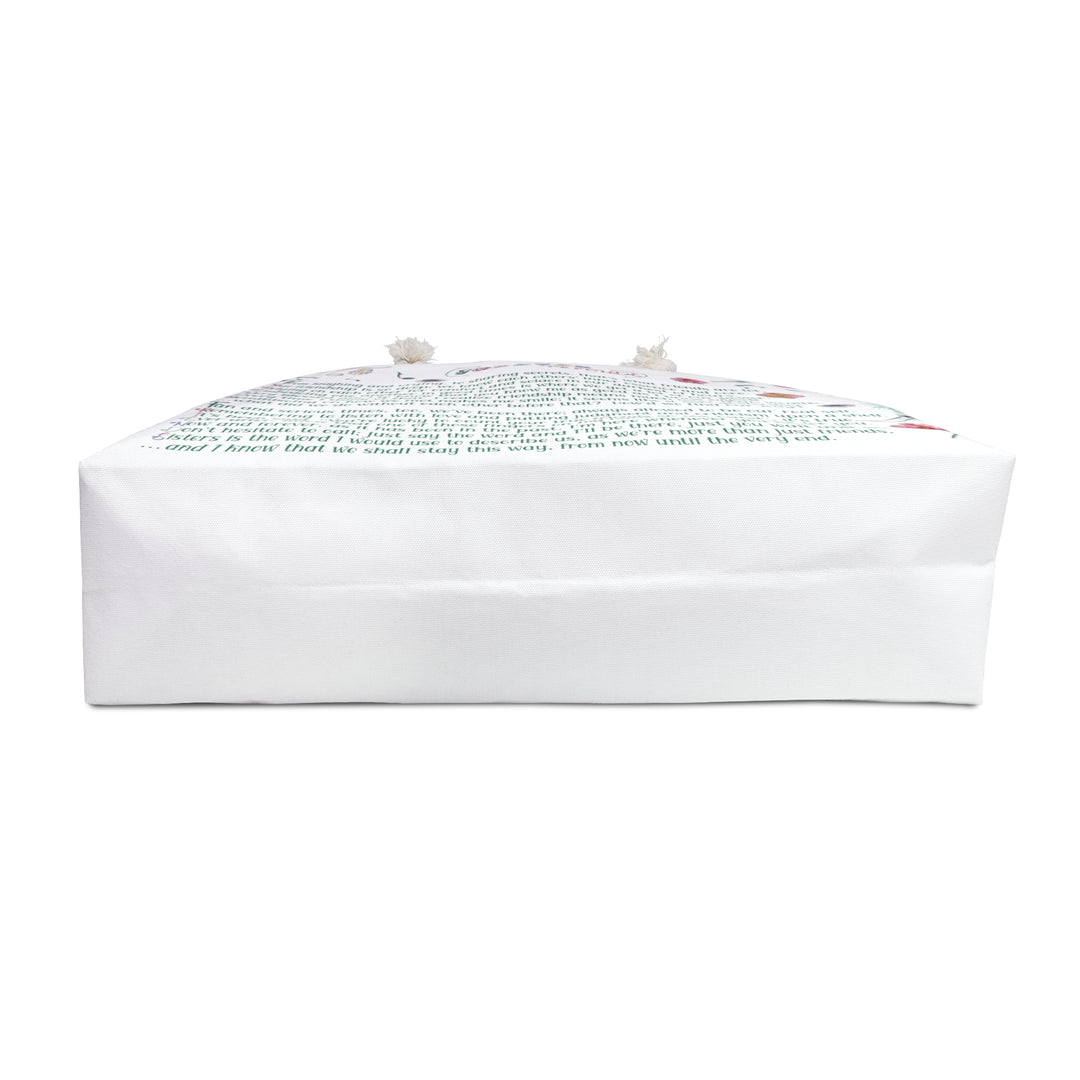 Musical Note Weekender Bag with Acrostic Poem Spelling Out "Forever Friends"