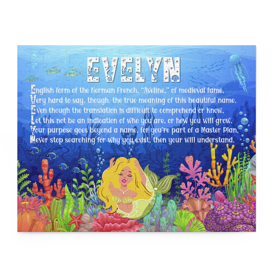 Namesakes Personalized Acrostic Name Poem Jigsaw Puzzle - Mermaid - Gold Hair