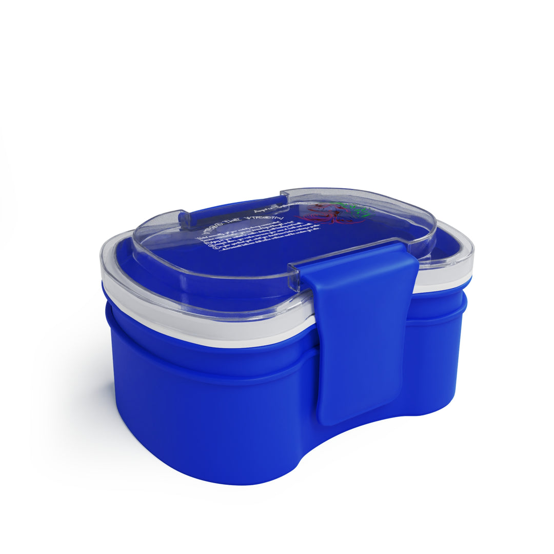 Virgo Acrostic Poem Two-tier Bento Box - Blue