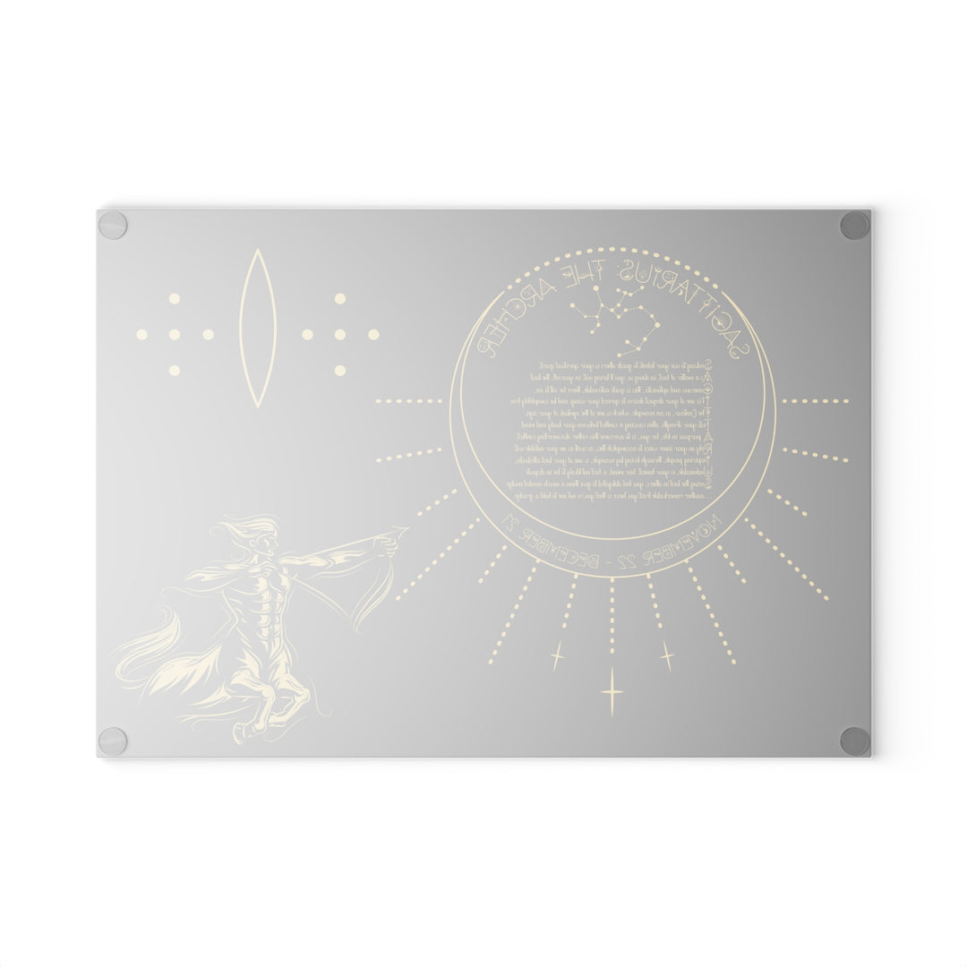 Sagittarius Acrostic Poem Glass Cutting Board