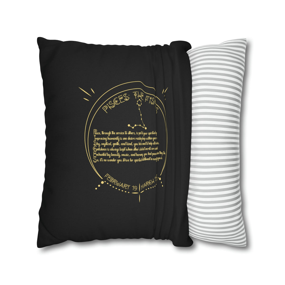 Written in the Stars Pillowcase/Cover Spelling Out "Pisces"