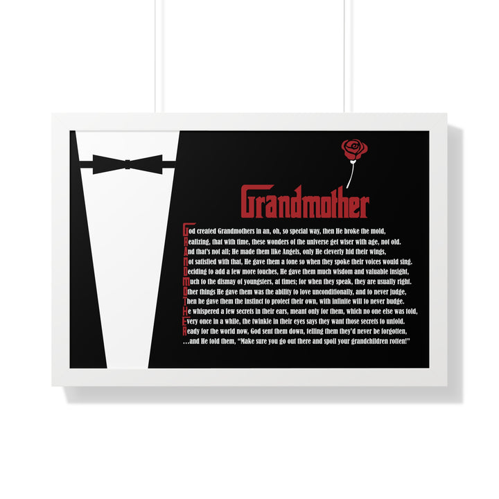 "Grandmother" Framed Acrostic Poem Print