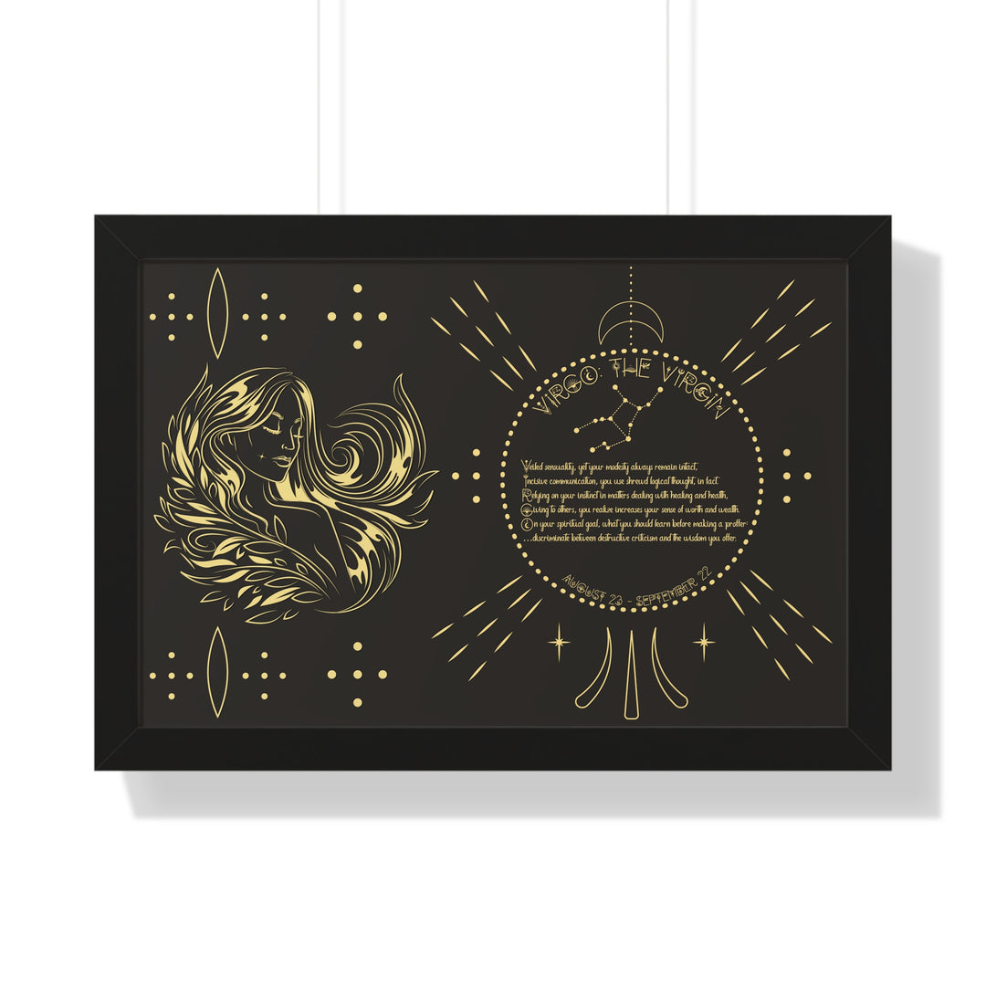 Written in the Stars Framed Acrostic Poem Print - Virgo